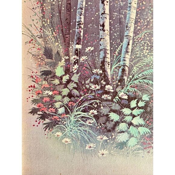 Vintage Andres Orpinas Art Print, Boy and Girl Collecting Flowers Wall Decor - Picture 13 of 16